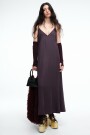 VESTIDO LARGO Bordo