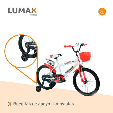 Bicicleta Urbana Infantil Rodada 16 Con Rueditas y canasto Rojo