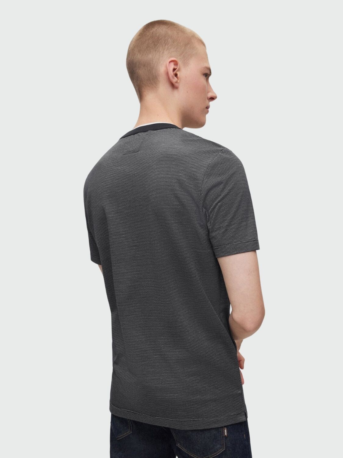 Hugo Boss -Remera de algodón y seda slim fit, T-Tribel 66 0