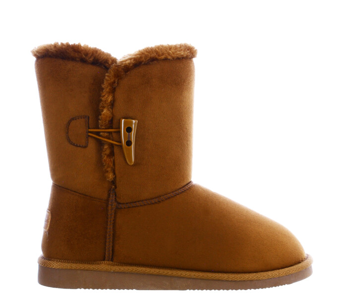 Bota JORE con piel interior y botón alpino en lat Brown