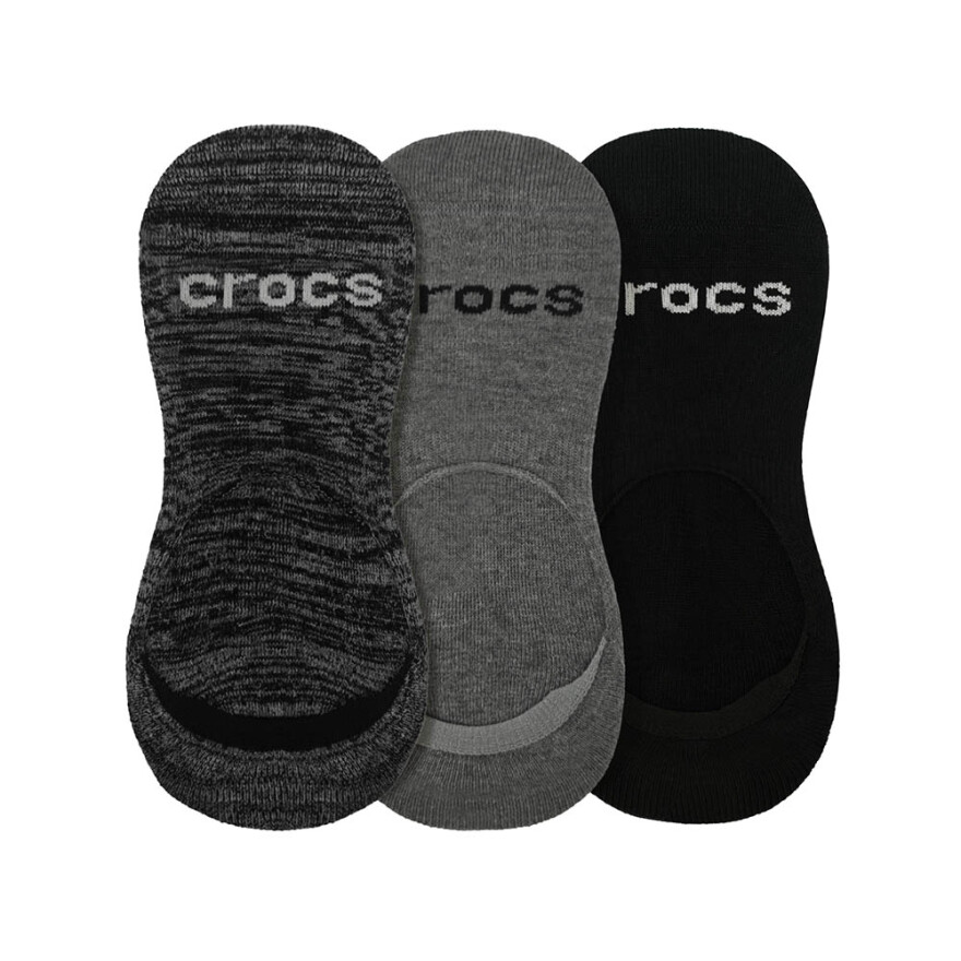 Medias Crocs Wide Mouth Hidden Liner (Random Feed) Unisex Charcoal/multi