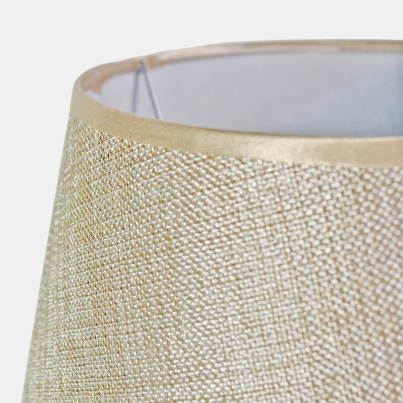 LAMPARA BEIGE/PLATA P/MESA 37X22CM Unica