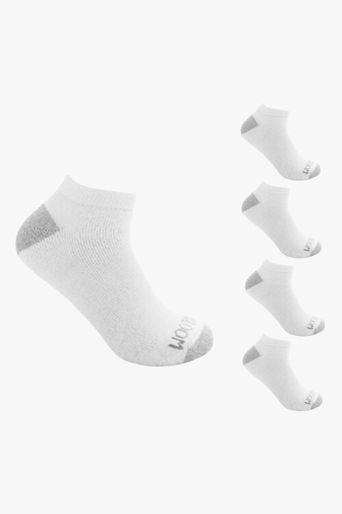 Pack x5 Medias afelpadas sin caña para caballero BLANCO