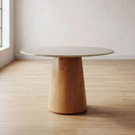 Mesa Desayunador Bistrio Li­nea Manhattan Vidrio - Blanco/Marron