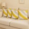 Set x4 funda de almohadones lisa 43 x 43 RAYAS MOSTAZA