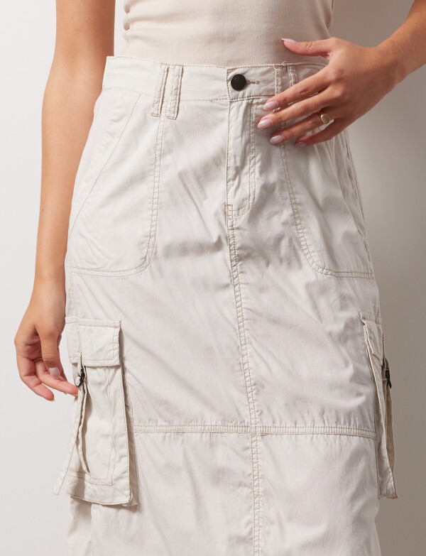 Falda Maxi Cargo BEIGE
