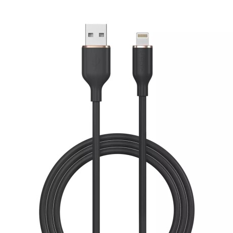 CABLE USB-A A LIGHTNING SILICONE 2.4A 1.2M JELLY SERIES Black