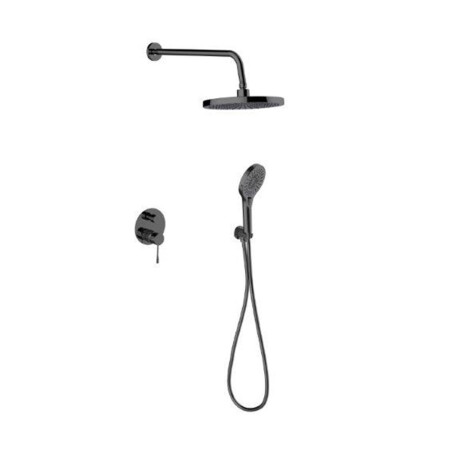 Griferia Ducha Embutir Con Transf. En Gris Grafito - Serie Signature GRAFITO-GUNMETAL