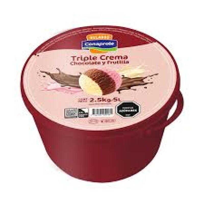 HELADO CONAPROLE 5L TRIPLE CREMA CHOCO Y FRUTILLA HELADO CONAPROLE 5L TRIPLE CREMA CHOCO Y FRUTILLA