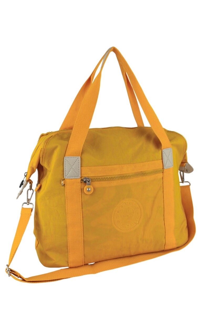 Bolso grande en tafeta amasada Amarillo