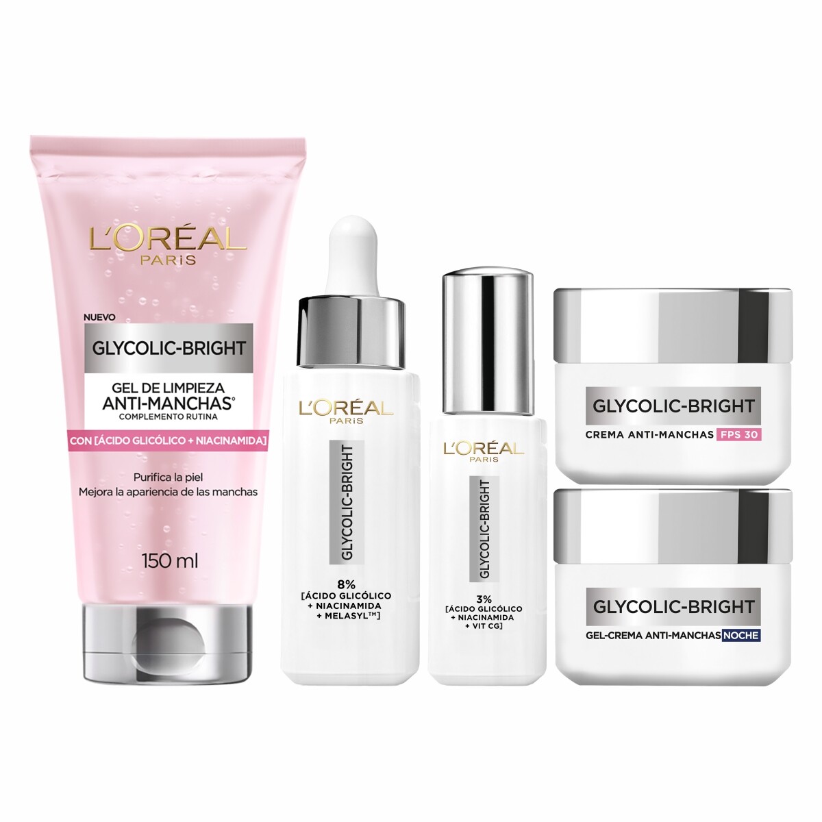 Pack L’Oréal Glycolic Bright Rutina Completa 