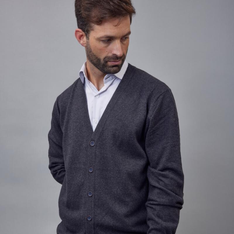 CARDIGAN GRIS MELANGE