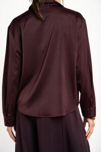 Camisa Saten Bordeaux