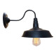 Aplique Galponero Estilo Industrial Vintage Spot 26cm Negro