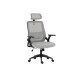 Silla Oficina Penk Ergonomica Giratoria con Apoyacabezas Gris