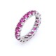 Anillo en oro 18k blanco y rubies sintéticos Anillo en oro 18k blanco y rubies sintéticos