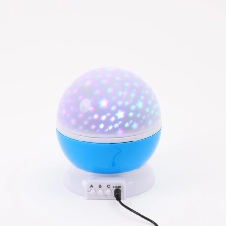 LAMPARA VELADORA GIRATORIA PROYECTOR LED ESTRELLAS CELESTE LAMPARA VELADORA GIRATORIA PROYECTOR LED ESTRELLAS CELESTE