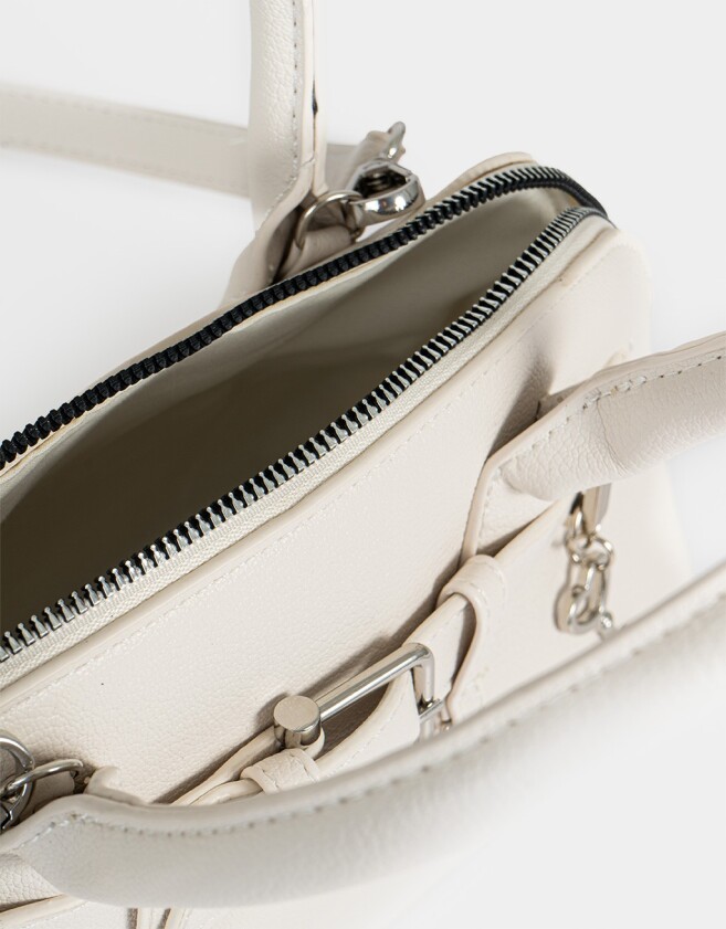 Bowling Cartera Mini Bowling - Blanco Crudo