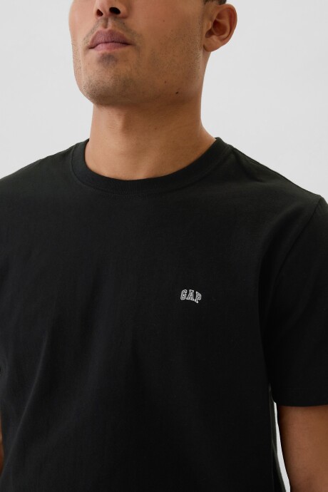 Remera Cuello Redondo Mini Logo Gap Hombre True Black V2