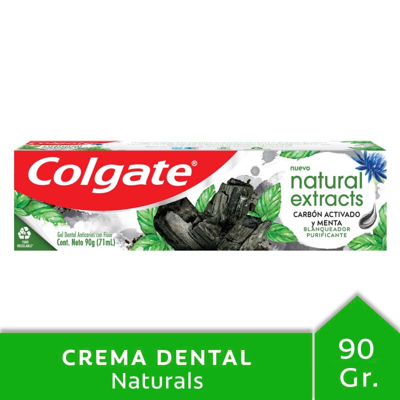 Pasta Dental Colgate Natural Extracts Carbón Activado y Menta 90 GR Pasta Dental Colgate Natural Extracts Carbón Activado y Menta 90 GR