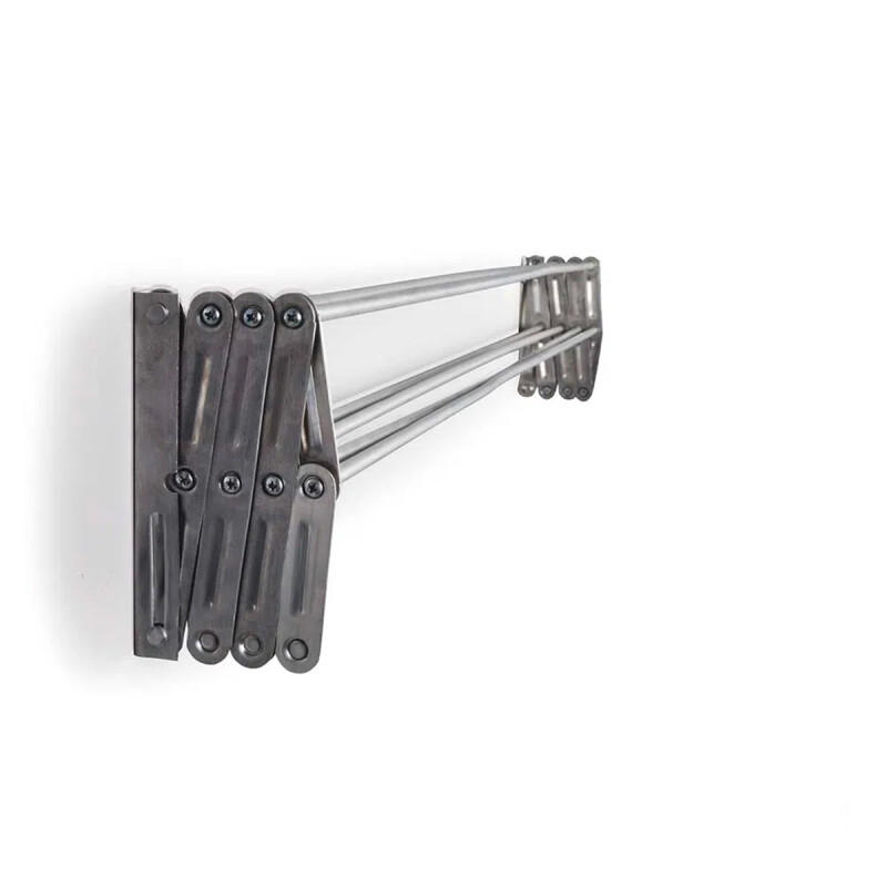 Tendedero plegable pared en aluminio 120 cm GRIS