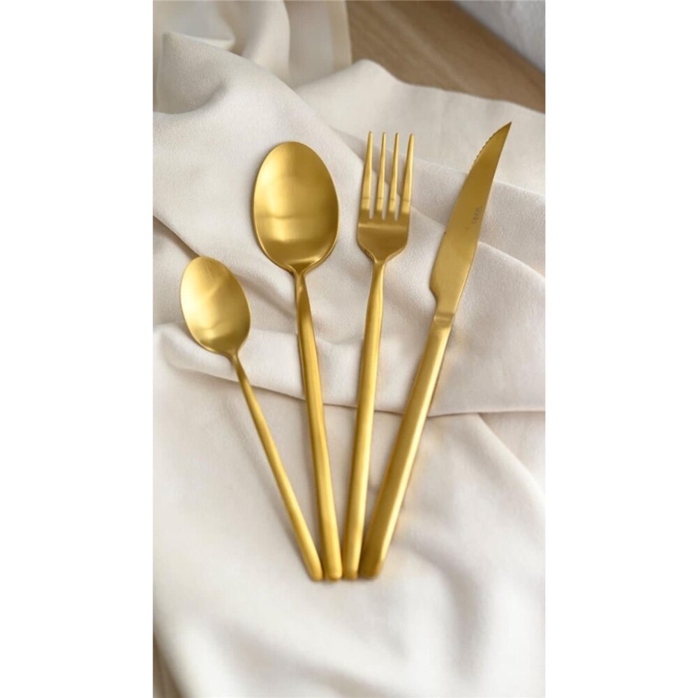 Set 24 Piezas Cubierto Gold Tokio SET 24 PIEZAS CUBIERTO ACERO INOXIDABLE GOLD TOKIO