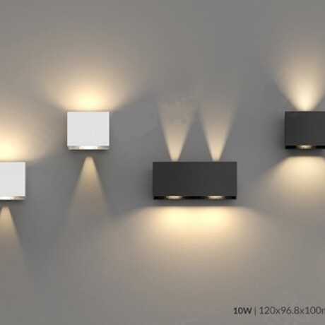 Spot aplique cubo led ángulo regulable 10w IP65 GRIS