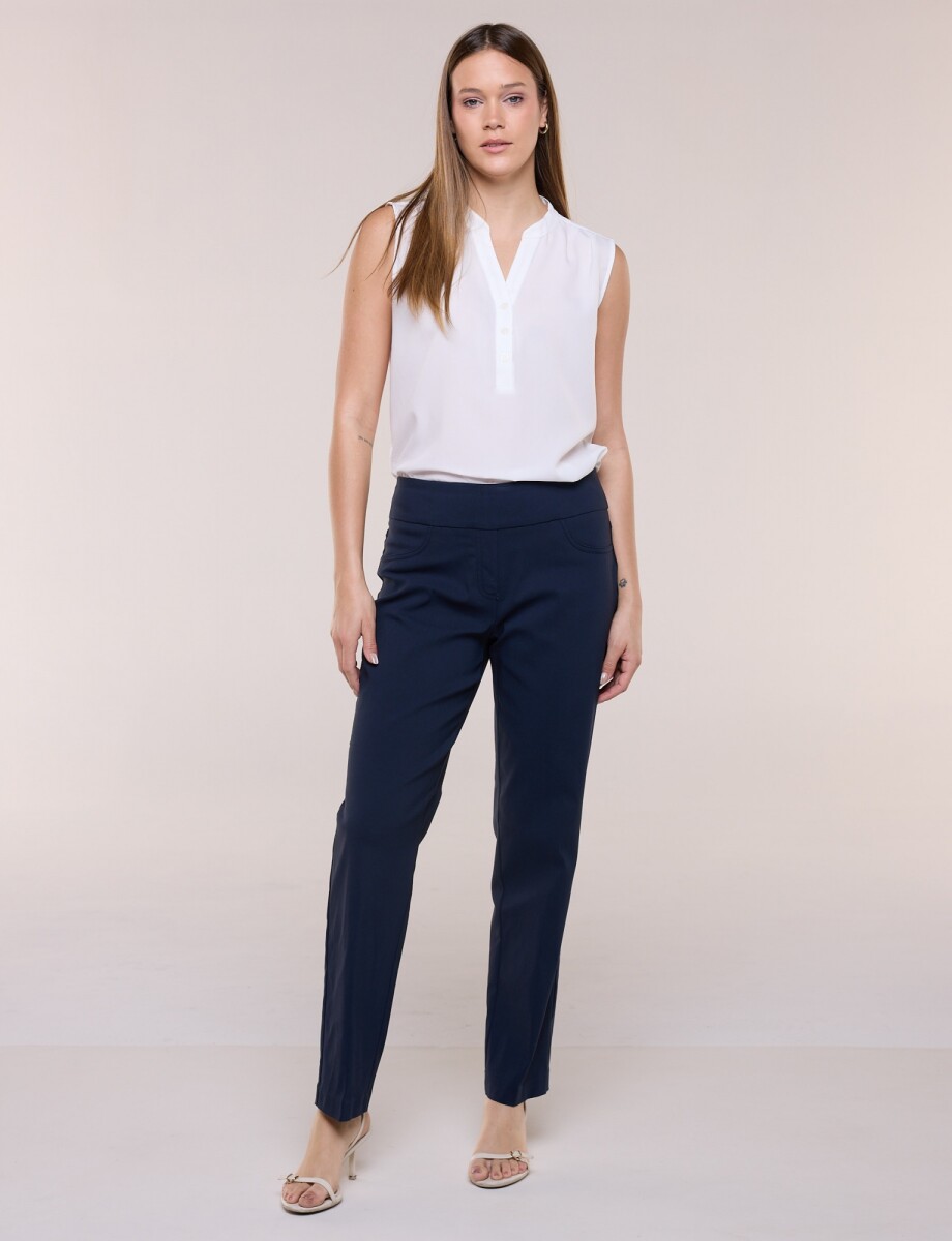 Pantalon Pull On - Azul 