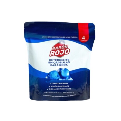 Barón Rojo detergente en cápsulas para ropa x4 Cápsulas