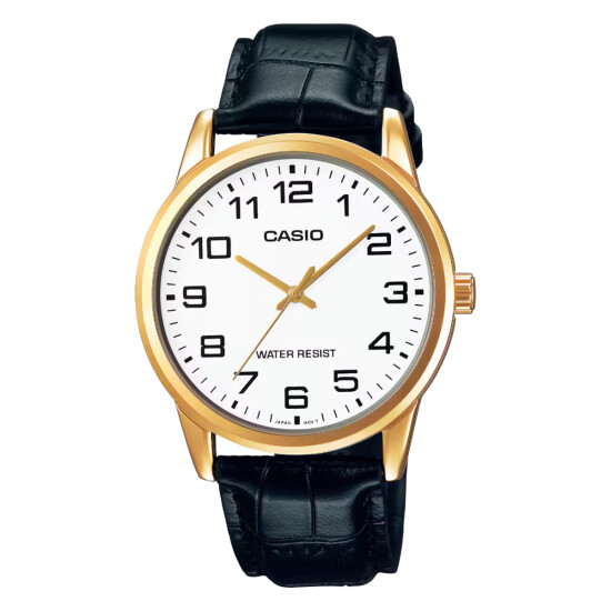 Reloj CASIO MTPV001GL-7BUDF Cuero Negro Esfera 38mm 0