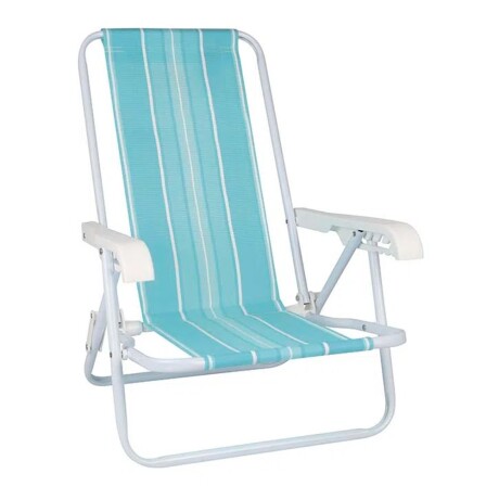 Reposera Infantil Reclinable 4 Posiciones Plegable Acero Mor Azul