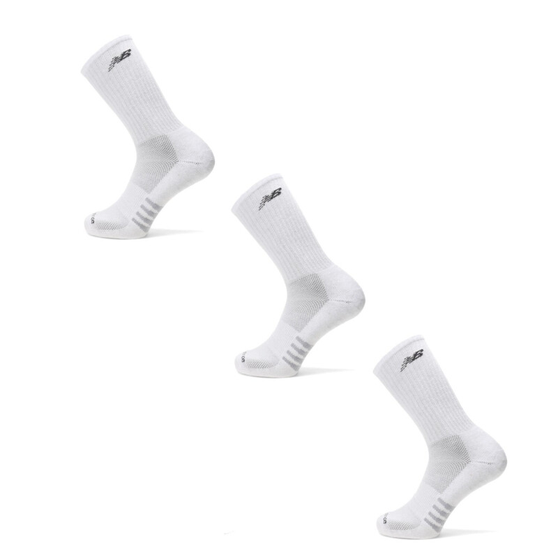 Medias Unisex New Balance Crew X3 Blanco