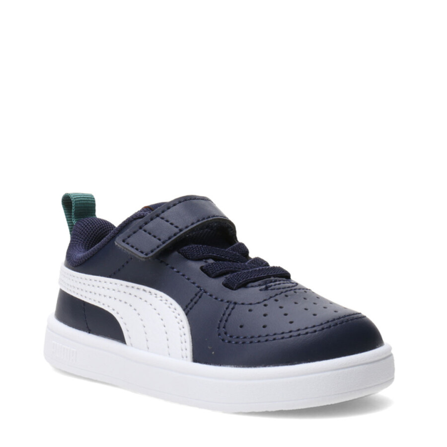 Championes de Niños Puma Rickie Infantil C/Velcro Azul - Blanco