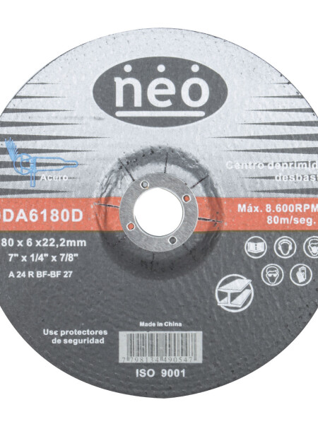 DISCO DESBASTE 7 P 180 MM - NEO. N/A