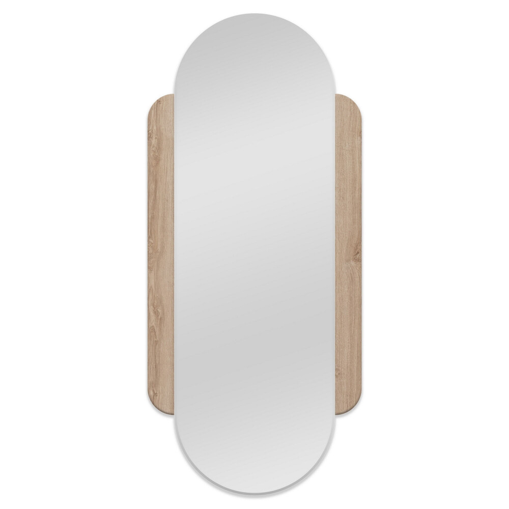 ESPEJO VIDRIO NATURAL-BEIGE OVAL