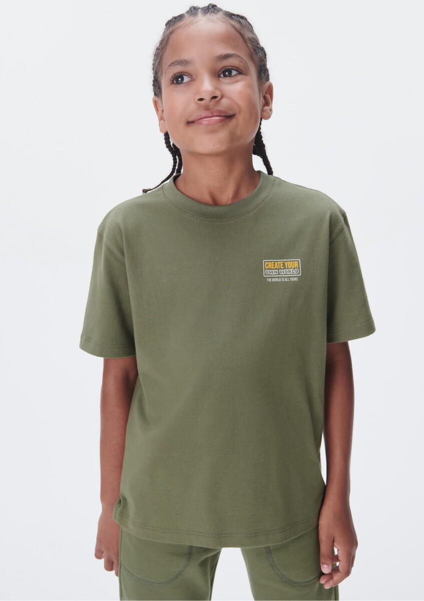 CAMISETA MM MASC - OLIVA MEDIO 