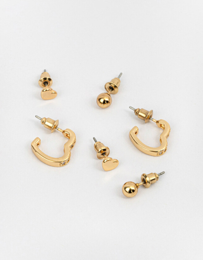 Aros Sets Con cubic zirconia Set De Aros Con Cubic Zirconia - Dorado