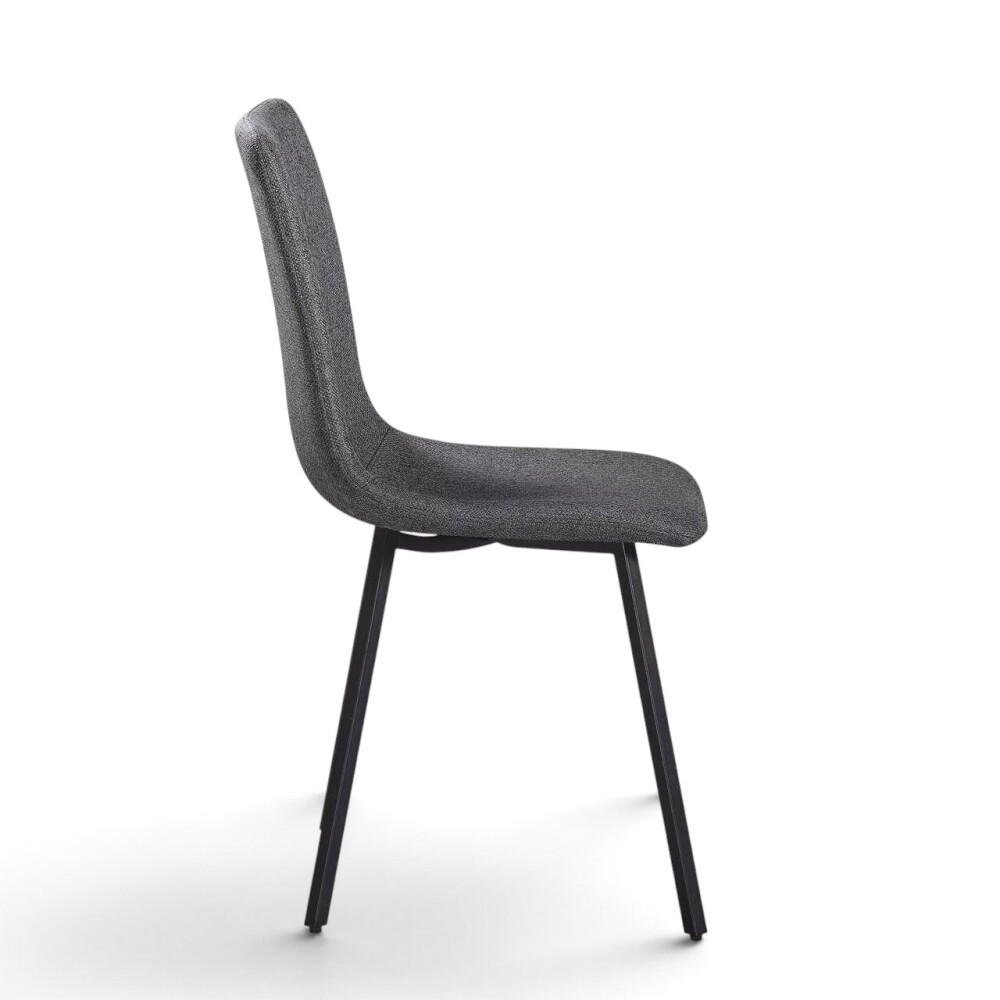 JUEGO DE COMEDOR MESA REDONDA BLANCA CON BASE CENTRAL CIRCULAR + 4 SILLAS TAPIZADAS SILLAS GRIS