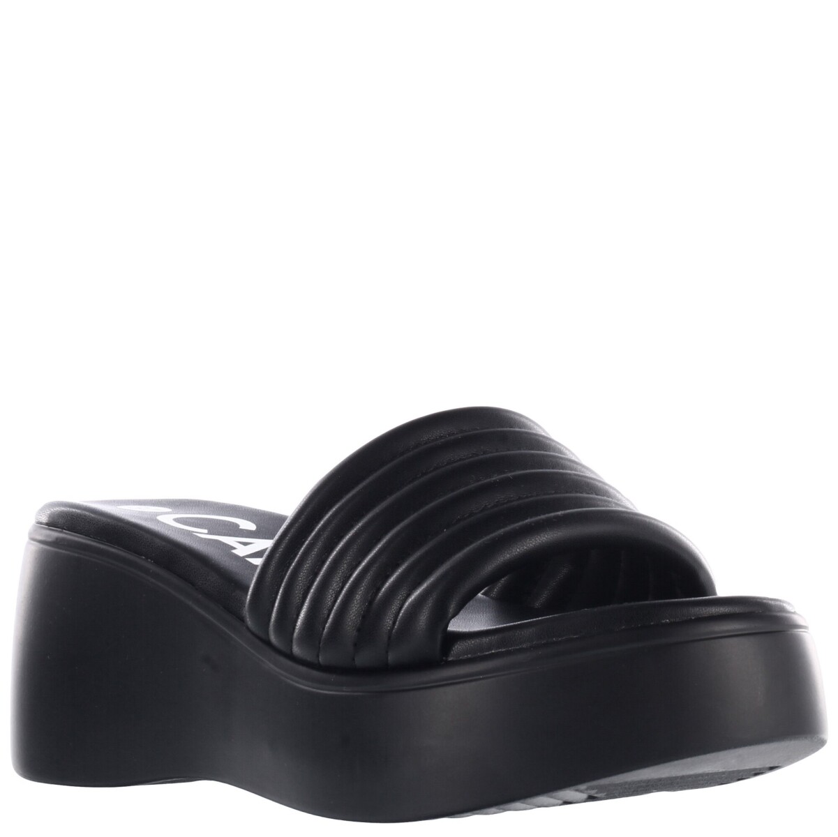 Sandalias de Mujer Miss Carol RIN con una tira y plataforma - Negro 