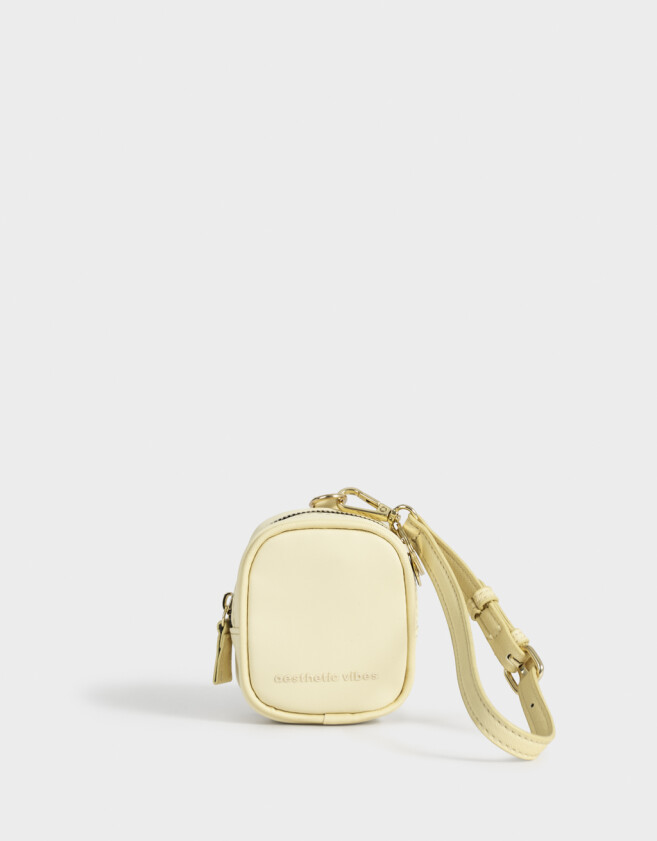Monederos Sport Monedero Mini "aesthetic Vibes" - Amarillo Claro