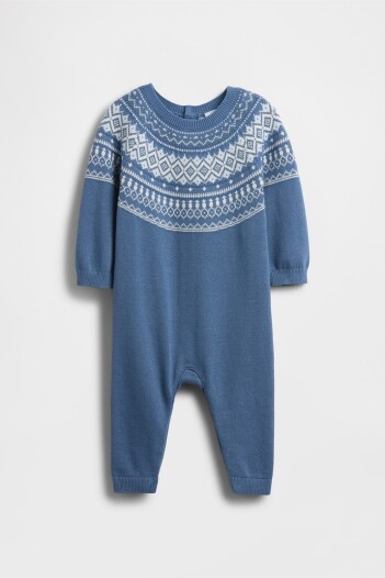 Enterito Buzo Fairisle Bebé Bainbridge Blue