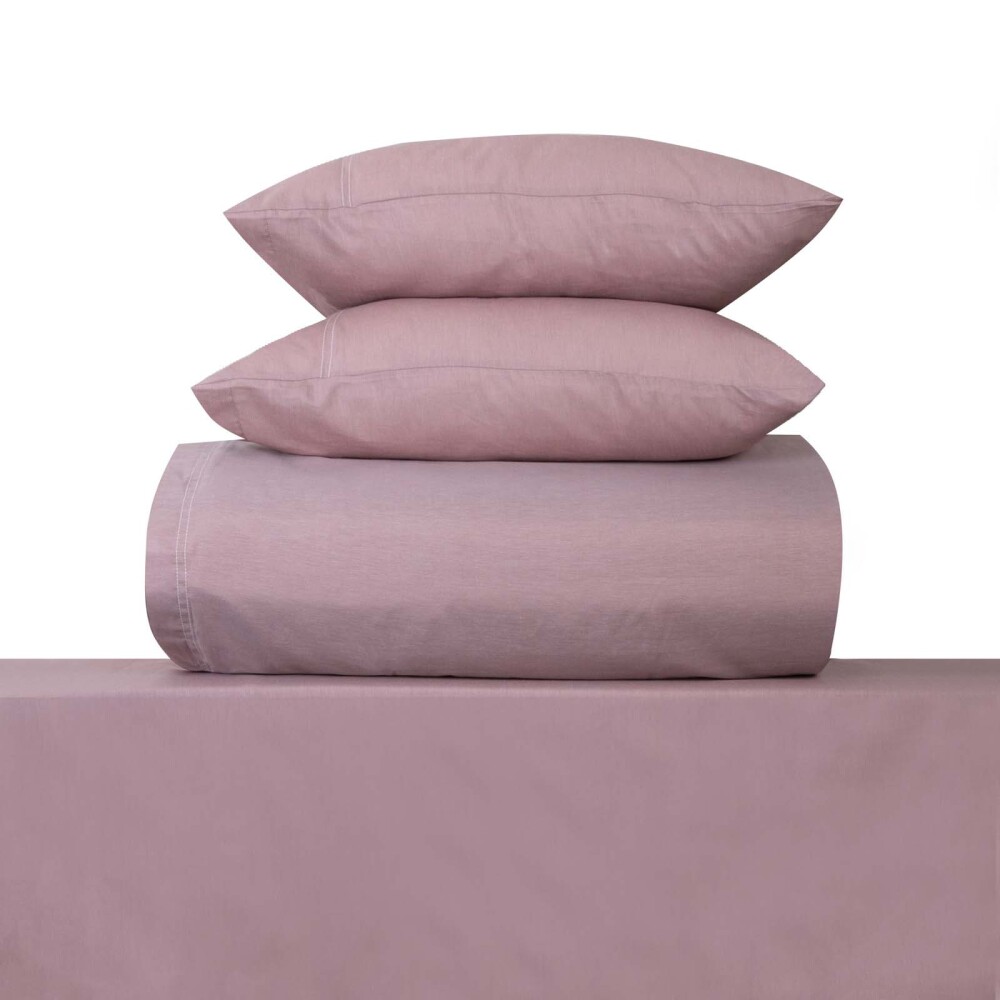 JGO. SÁBANAS KING ALGODON-Y-POLIESTER NATURAL-BEIGE CHAMBRAY CRUDO