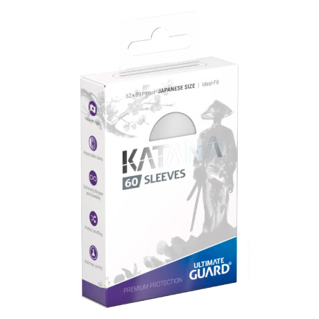 Ultimate Guard Katana: 60 Japanese Size Card Sleeves - White Ultimate Guard Katana: 60 Japanese Size Card Sleeves - White