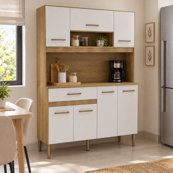 KIT COCINA FLORENCIA 7 PUERTAS 1 CAJON MIEL/BLANCO KIT COCINA FLORENCIA 7 PUERTAS 1 CAJON MIEL/BLANCO