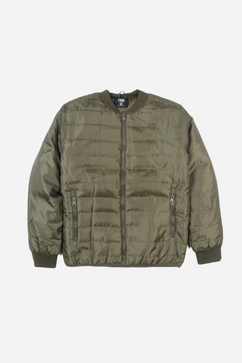 Campera capitoneada de hombre VERDE OLIVA