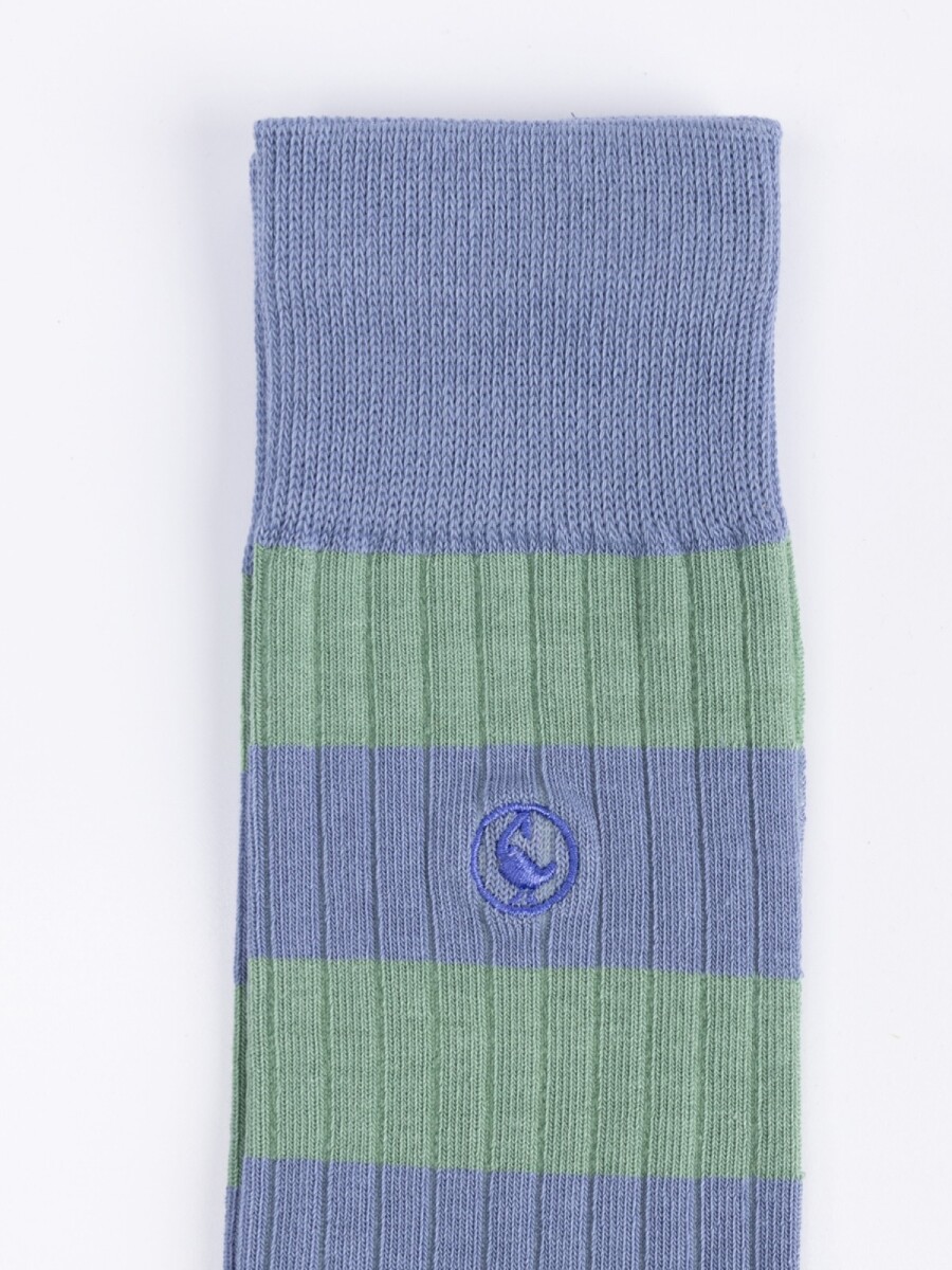 Medias - Rayas Verde Azul 