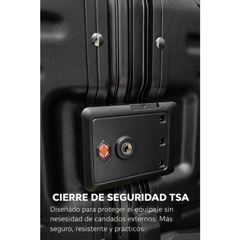 Set de Valijas Rígidas x3 con Ruedas 360° – Equipaje de Viaje Negra