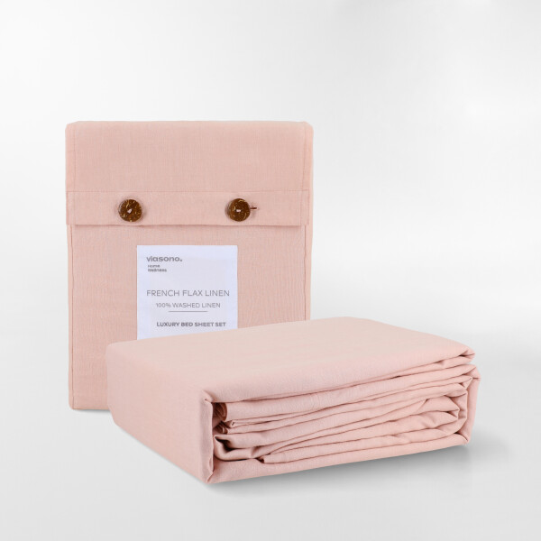 SÁBANA FRENCH FLAX LINEN ROSA - QUEEN