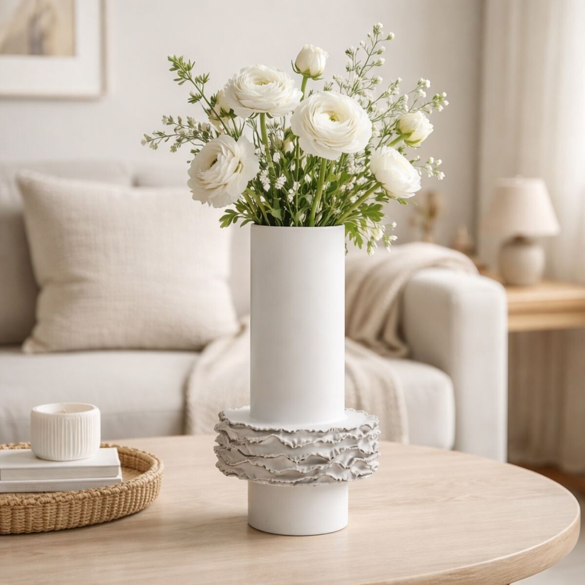 FLORERO ONDAS III Blanco 