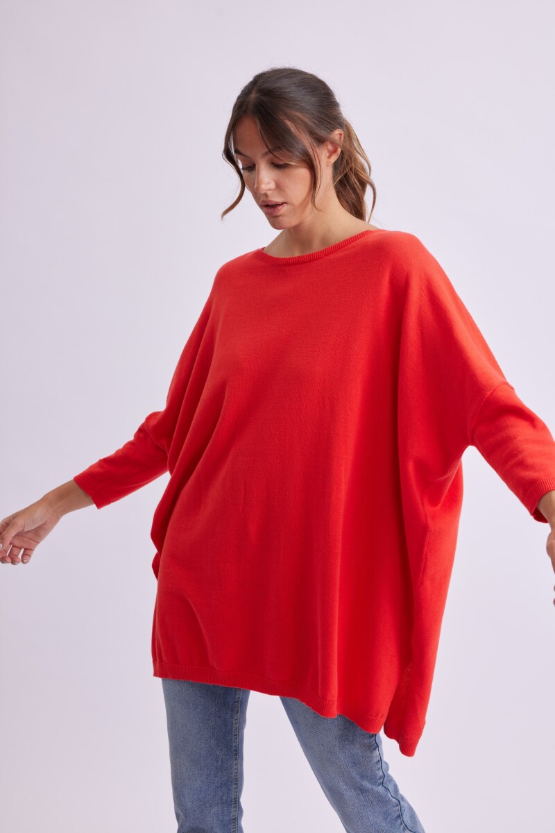Buzo de punto oversize Rojo